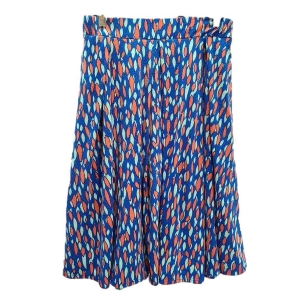 lularoe multi color pattern knee high skirt